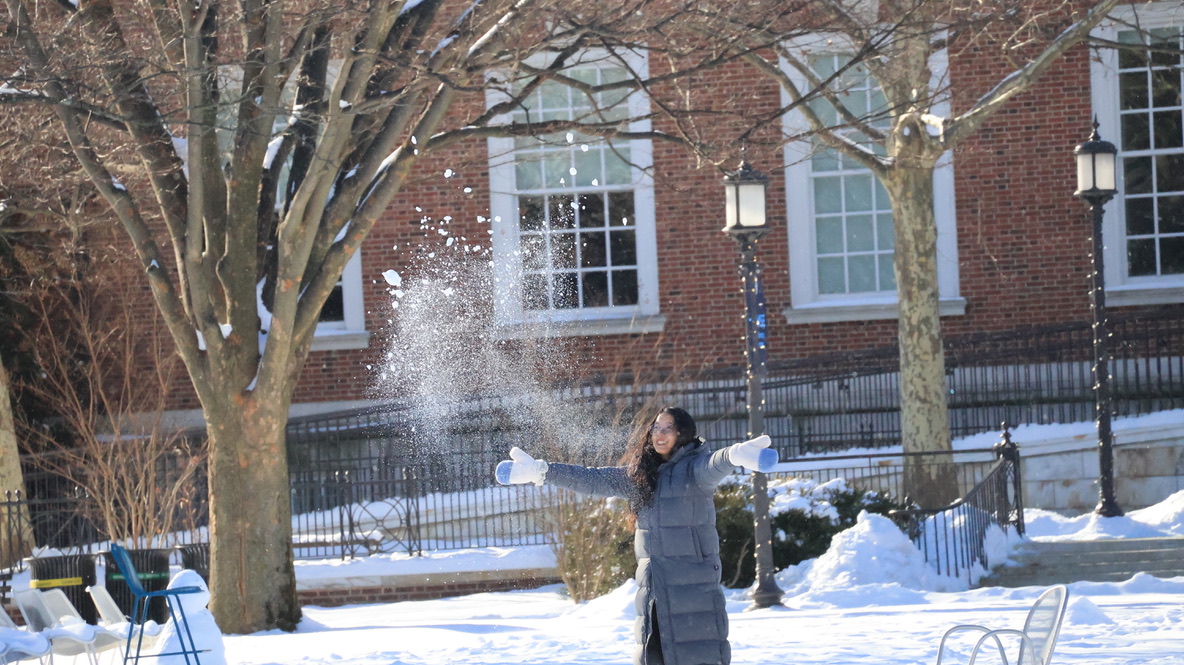 Snow on the quad